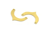 Brass Charm, 24 Raw Brass, Brass Pendants, Charm Pendants, U Shaped Charms, Brass U Shaped Charms With 2 Holes (15x23x0.60mm) A4517
