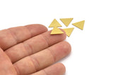 Brass Triangle Blank, 24 Raw Brass Triangle Blanks, Stamping Blanks (14x13x0.60mm) A4532
