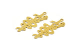 Brass Sword Charm, 10 Raw Brass Snake Sword Charms With 1 Loop, Earrings (31x14x0.60mm) A4558