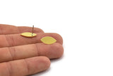 Brass Marquise Earring, 10 Raw Brass Marquise Stud Earrings (17x8x0.80mm) A4193 A4654