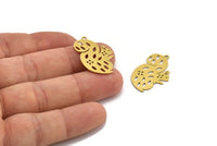 Brass Squirrel Charm, 10 Raw Brass Squirrel Charms With 1 Loop (28x18x0.60mm) A4545