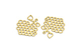 Brass Fruit Charm, 10 Raw Brass Grape Shaped Charms With 1 Loop, Findings (25x24x0.60mm) A4563
