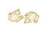 Brass Diamond Charm, 12 Raw Brass Diamond Shaped Charms With 1 Loop, Pendant Findings (28.5x26x0.60mm) A4575