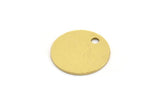 Brass Round Tag, 12 Raw Brass Tiny Round Shaped Charms With 1 Hole, Stamping Tag (14x0.60mm) A4587