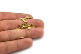 Brass Moon Blank, 100 Raw Brass Crescent Moon Blanks, Brass Blanks (7.5x3x0.60mm) A4585