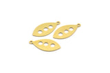 Brass Marquise Charm, 24 Raw Brass Marquise Charms With 1 Loop (22x10x0.60mm) A4672