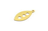 Brass Marquise Charm, 24 Raw Brass Marquise Charms With 1 Loop (22x10x0.60mm) A4672