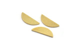Semi Circle Blank, 24 Raw Brass Half Moon Blanks (18x6x1mm) A4761