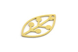 Brass Marquise Charm, 24 Raw Brass Marquise Charms With 1 Hole (25x14x0.60mm) A4726