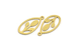 Brass Marquise Charm, 24 Raw Brass Marquise Charms With 1 Loop (22x10.5x0.60mm) A4739