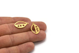 Brass Marquise Charm, 24 Raw Brass Marquise Charms With 1 Loop (22x12.5x0.60mm) A4731