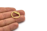 Brass Round Charm, 12 Raw Brass Round Shape Charms With 1 Hole, Charm Pendants (22x0.80mm) A4746