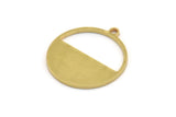 Brass Round Charm, 8 Raw Brass Round Shaped Charms With 1 Loop, Charm Pendants (23.5x21.5x1mm) A4706