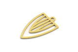 Brass Triangle Charm, 50 Raw Brass Triangle Shaped Charms With 1 Loop (20x12x0.60mm) A4724