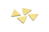 Brass Triangle Blank, 50 Raw Brass Triangle Blanks, Stamping Blanks (7.5x9x0.80mm) A4584