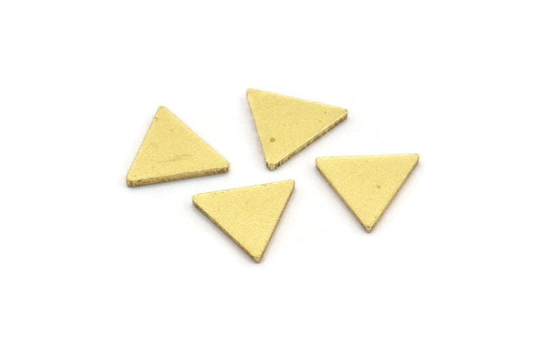 Brass Triangle Blank, 50 Raw Brass Triangle Blanks, Stamping Blanks (7.5x9x0.80mm) A4584