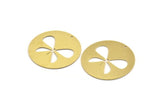 Brass Butterfly Charm, 2 Raw Brass Butterfly Charms With 1 Hole, Earring Findings (43x0.80mm) A4760