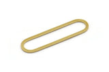 Brass Oval Charm, 8 Raw Brass Oval Charms, Earring Charms (50x13x1mm) A4788