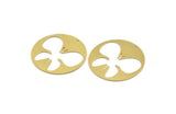 Brass Butterfly Charm, 2 Raw Brass Butterfly Charms With 1 Hole, Earring Findings (43x0.80mm) A4758