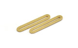 Brass Oval Charm, 12 Raw Brass Oval Charms, Earring Charms (31x5x1mm) A4795