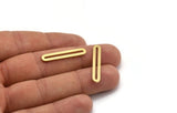 Brass Oval Charm, 12 Raw Brass Oval Charms, Earring Charms (31x5x1mm) A4795