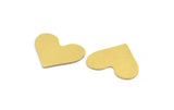 Brass Heart Blank, 8 Raw Brass Heart Blanks, Stamping Blanks (18x23x0.60mm) A4820