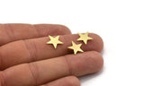 Brass Star Blank, 50 Raw Brass Star Shaped Blanks, Stamping Brass (13x12x0.60mm) A4818