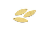Brass Marquise Charm, 24 Raw Brass Oval Shaped Charms With 1 Hole (18x7x0.60mm) A4897