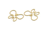 Brass Butterfly Charm, 24 Raw Brass Butterfly Shaped Charms, Earring Findings (27x21x0.80mm) A4982