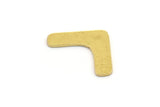 Brass Blank, 24 Raw Brass, Brass Blanks, V Shaped Blanks (16x10x0.60mm) A4968