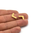 Brass Blank, 24 Raw Brass, Brass Blanks, V Shaped Blanks (16x10x0.60mm) A4968