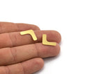 Brass Blank, 24 Raw Brass, Brass Blanks, V Shaped Blanks (20x12.5x0.60mm) A4976