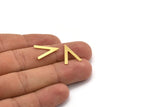 Brass Blank, 24 Raw Brass, Brass Blanks, V Shaped Blanks (18x13.5x0.60mm) A4967