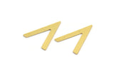 Brass Blank, 24 Raw Brass, Brass Blanks, V Shaped Blanks (21x16x0.60mm) A4917