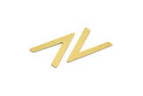 Brass Blank, 24 Raw Brass, Brass Blanks, V Shaped Blanks (21x16x0.60mm) A4917