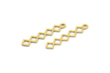 Brass Ethnic Charm, 100 Raw Brass Ethnic Motif Charms With 1 Loop, Earring Charms (22x4.5x0.60mm) A4843