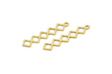 Pirinç Etnik Charm, 1 Döngülü 50 Ham Pirinç Etnik Motifli Charm, Küpe Charm'ları (30x6x0,60 mm) A4910