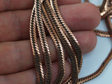 2 Meters- 6.6 Feet Vintage Copper Plated Brass Chain 4 Mm Z104