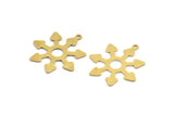 Brass Symmetry Charm, 10 Raw Brass Optical Symmetry Charms With 1 Loop, Earring Charms (26x25x0.60mm) A4954