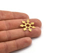 Brass Symmetry Charm, 10 Raw Brass Optical Symmetry Charms With 1 Loop, Earring Charms (26x25x0.60mm) A4954