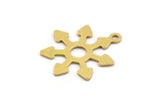 Brass Symmetry Charm, 24 Raw Brass Optical Symmetry Charms With 1 Loop, Earring Charms (18x16x0.60mm) A4951
