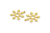 Brass Symmetry Charm, 24 Raw Brass Optical Symmetry Charms With 1 Loop, Earring Charms (18x16x0.60mm) A4951