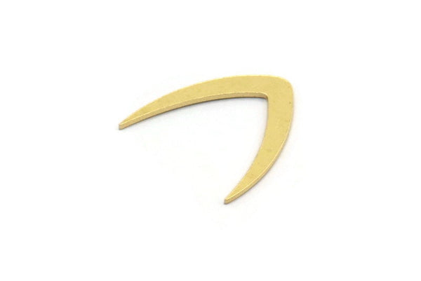 Brass Blank, 50 Raw Brass, Brass Blanks, V Shaped Blanks (16x15x0.60mm) A4970