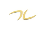 Brass Blank, 50 Raw Brass, Brass Blanks, V Shaped Blanks (16x15x0.60mm) A4970