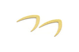 Brass Blank, 50 Raw Brass, Brass Blanks, V Shaped Blanks (16x15x0.60mm) A4970