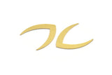 Brass Blank, 12 Raw Brass, Brass Blanks, V Shaped Blanks (25x22x0.60mm) A4842