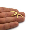 Brass Blank, 24 Raw Brass, Brass Blanks, V Shaped Blanks (20x17x0.60mm) A4969