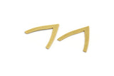 Brass Blank, 24 Raw Brass, Brass Blanks, V Shaped Blanks (18x19x0.60mm) A4730