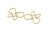 Brass Butterfly Charm, 12 Raw Brass Butterfly Shaped Charms, Earring Findings (30x37x0.80mm) A4934