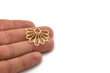 Brass Flower Charm, 12 Raw Brass Flower Charms, Charm Pendants, Findings (28x28x0.60mm) A4905